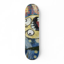 Rage Face Meme Face Comic Classy Painting Skateboard Deck