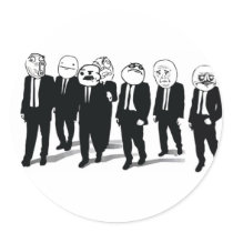 Rage Gang Round Stickers