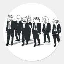 Rage Gang Round Stickers