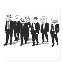 Rage Gang Square Stickers