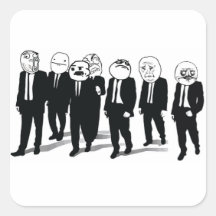 Rage Gang Square Stickers