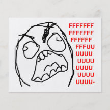 Rage Guy Angry Fuu Fuuu Rage Face Meme Personalized Flyer