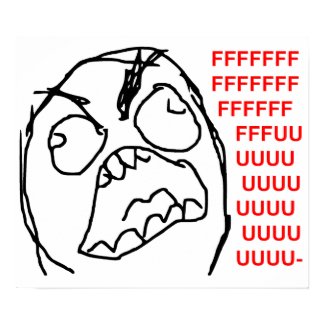 Rage Guy Angry Fuu Fuuu Rage Face Meme Poster