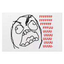 Rage Guy Angry Fuu Fuuu Rage Face Meme Stationery Paper