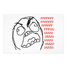Rage Guy Angry Fuu Fuuu Rage Face Meme Stationery Paper
