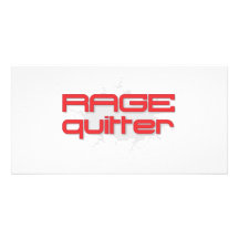 Rage Quitter Gamer Personalized Photo Card