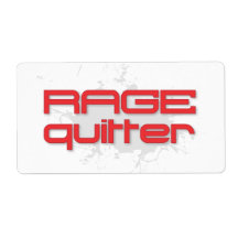 Rage Quitter Gamer Personalized Shipping Labels