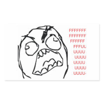 Rage Troll Rectangle Sticker