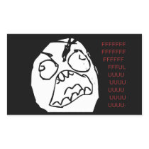 Rage Troll Rectangle Sticker