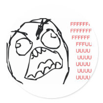 Rage Troll Round Stickers