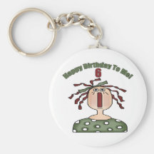 Raggedy Doll 6th Birthday Gifts Key Chains