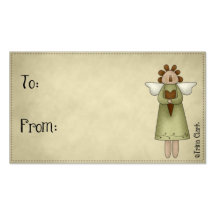Raggedy Doll Country Primitive Design Gift Tags Business Cards
