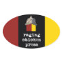 Raging Chicken Press Oval Tri-Color Sticker