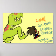 Raging Teenage Horror Moans! Print
