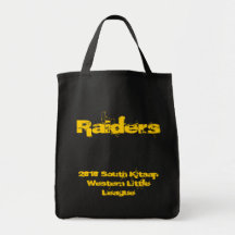 Raiders, 2010 South KitsapWestern Little League Canvas Bag