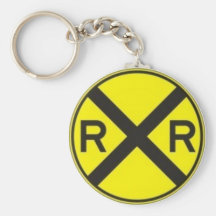 RAIL ROAD CROSSING KEY CHAINS