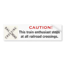 Railfan Bumper Sticker