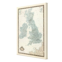 Railroad and Canals of British Isles Gallery Wrapped Canvas