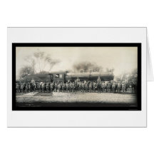 Railroad & Cavalry Photo 1907 Cards