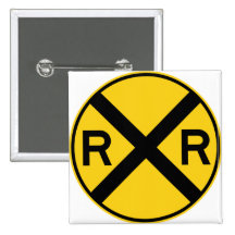 Railroad Crossing Highway Sign Button