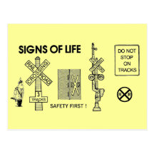 Railroad Crossing Lifesaving Postcard
