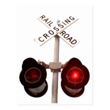 Railroad Crossing Post Card