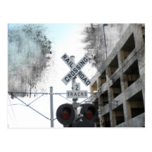 Railroad Crossing Sign Postcards