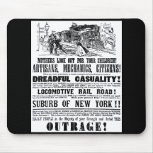 Railroad Outrage A Dreadful Casuality 1864 Mousepads