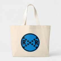 Railroad Traffic Street Sign Tote Bag
