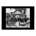 Railroad Train Crowd at Hanover Junction, PA 1863 Greeting Card