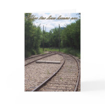 Railroad When Two Lives Become One Wedding Card
