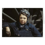 Railroad Wiper Woman, 1940s Card