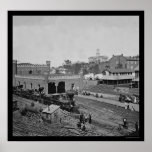 Railroad Yard and Depot in Nashville, TN 1864 Poster