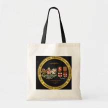 Railway company coat of arms canvas bag