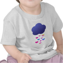 Rain Cloud & Falling Hearts Tshirts