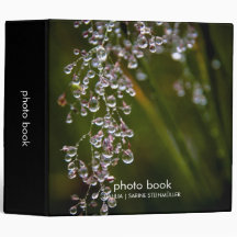 Rain Droplets Photo Book 3 Ring Binder