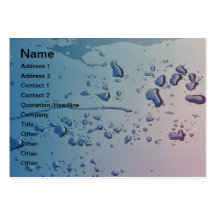 Rain drops business card