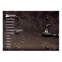 Rain drops business card templates