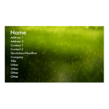 Rain Drops, Name, Address 1, Address 2, Contact... Business Card Templates