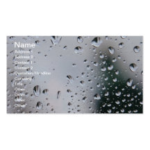Rain Drops on glass Business card profile card