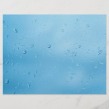 Rain drops on the glass of window flyer