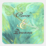 Rain Forest Haze Gold Wedding Sticker