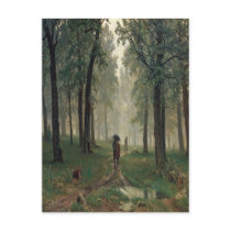 'Rain in an Oak Forest' Postcard