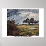 Rain Landscape By Wilhelm Busch Poster