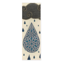 Rain mini-bookmark business card template