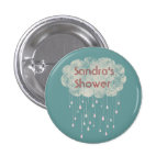 Rain of Love Shower Guest Custom Button Blue