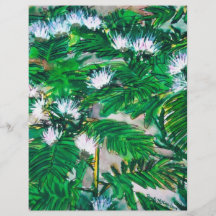 rain tree flowers watercolour painting art personalized flyer