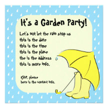 Rain Umbrella Invites
