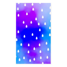 Rain with blue and purple cloudy sky. business card template