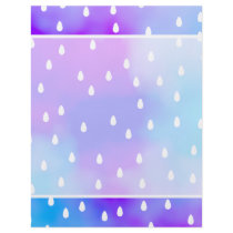 Rain with blue and purple cloudy sky. flyer design